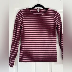 Fat Face Purple and Pink Striped tee age 11-12